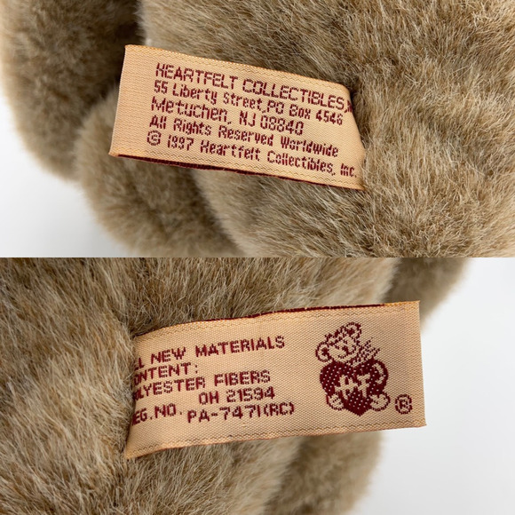 Heartfelt Collectibles George Bear Denise Purrington Rare Plush‎ Jointed Brown - Picture 12 of 12